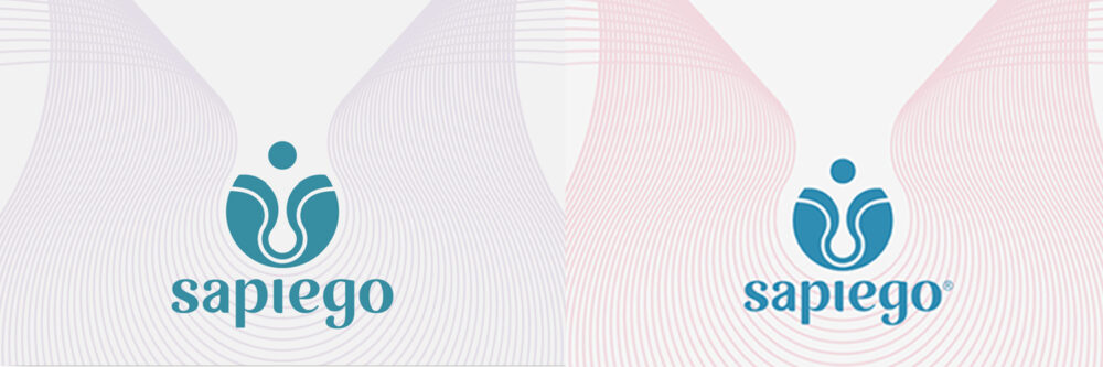 Sapiego old and new brand colours