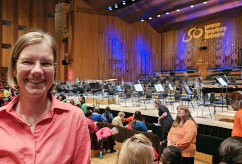 Preparing for rehearsal before the LSO Symphonic Gospel Concert at the Barbican