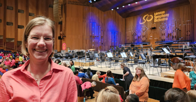 Preparing for rehearsal before the LSO Symphonic Gospel Concert at the Barbican