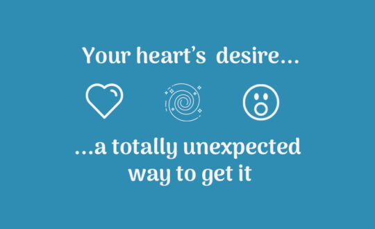 Text: your heart's desire... a totally unexpected way to get it