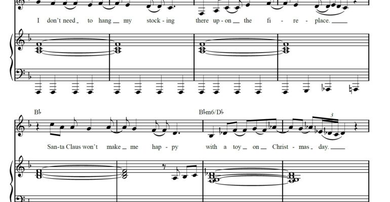 Mariah Carey - All I want for christmas sheet music